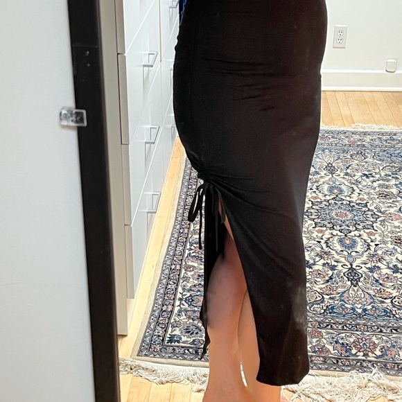 Midi black T shirt dress - Picture 5 of 5